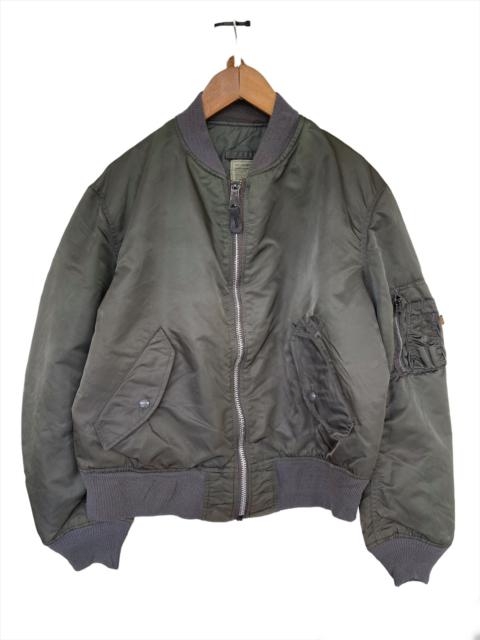 Other Designers Vintage - Vintage Alpha Industries MA-1 sage green flight jacket