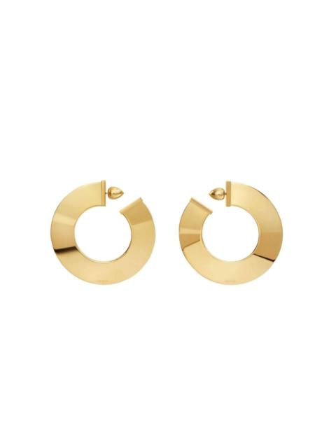 Alaïa Alaïa Blade Rounded Earrings Gold