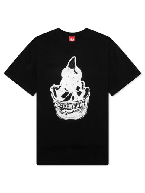 ICECREAM GLEAM S/S KNIT SHIRT - BLACK