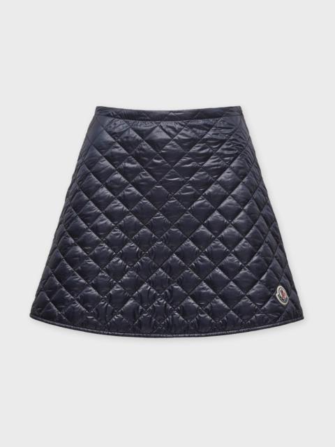 Moncler Skirt Diamond-Quilted Mini Navy