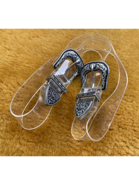 Japanese Brand - two buckle transparent belt