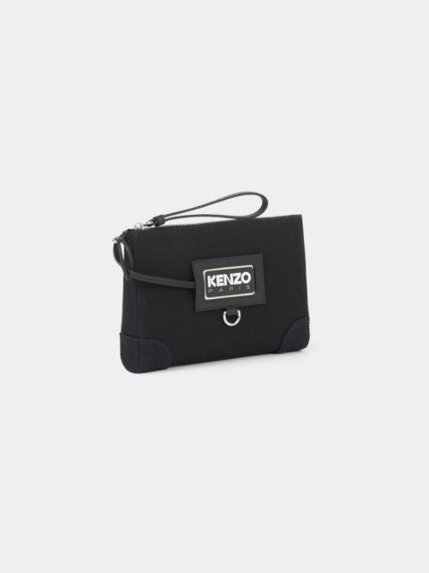 KENZO Gusset clutch 'KENZO Tag' in canvas
