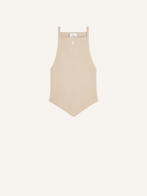 courrèges POINTY RIB KNIT TANK TOP