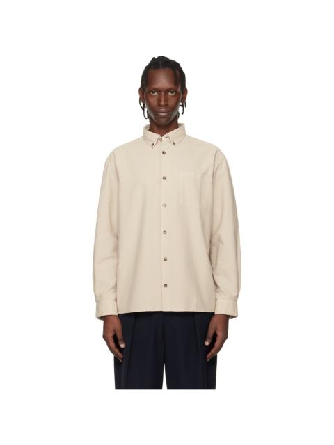 A.P.C. Beige Mateo Logo Shirt