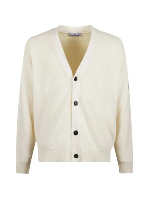 Stone Island Ribbed Soft Organic Cotton Cardigan