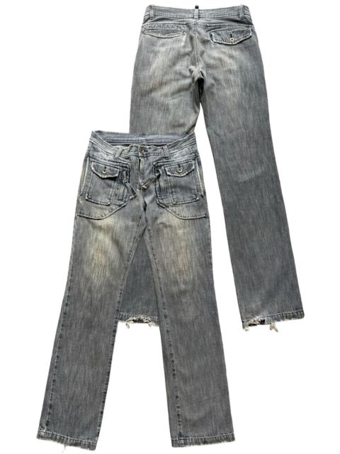 Other Designers Nicole Club Multipocket Bondage Distressed Denim Jeans 34x36