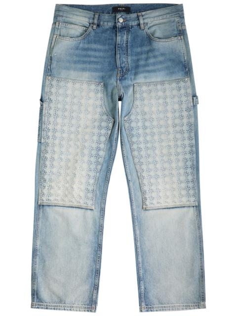 Amiri Debossed Carpenter Panelled Straight-leg Jeans