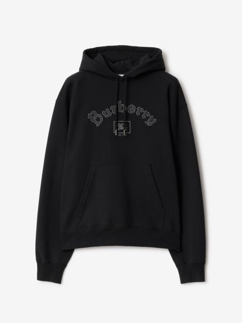 Burberry Gothic Logo Cotton Hoodie