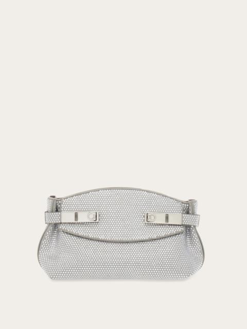 FERRAGAMO Hug crossbody bag with crystals (S)