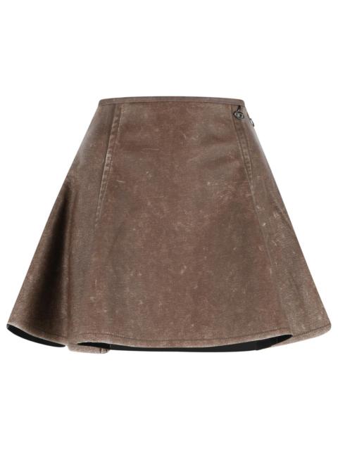 Diesel Diesel 'Erina' Brown Faux Leather Miniskirt Women