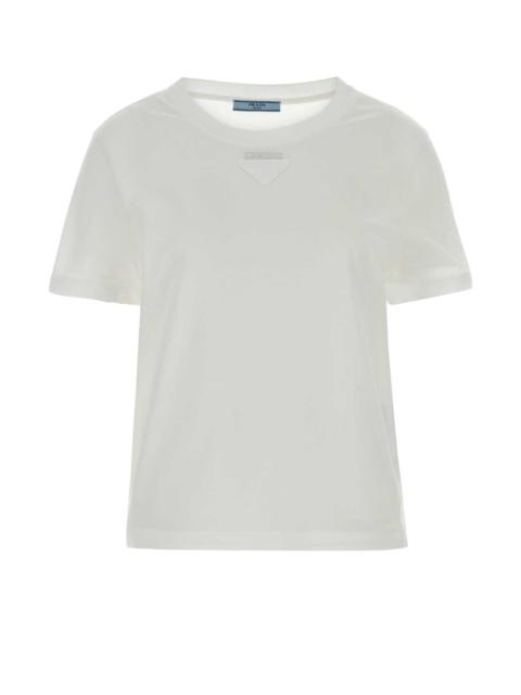 Prada Prada Women White Cotton T-Shirt