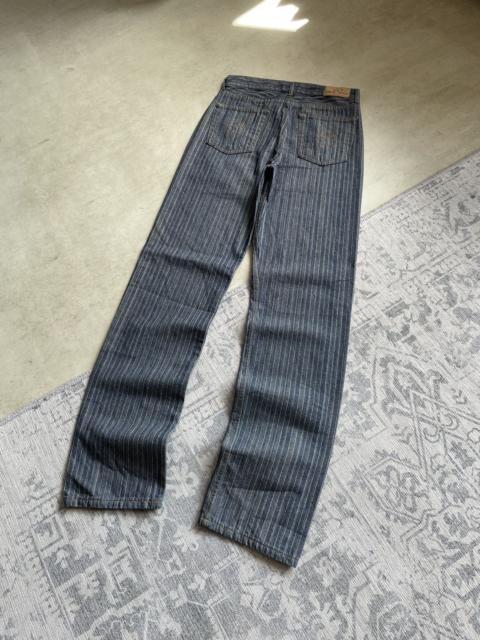 Other Designers Japan Avant Garde Vintage Stripped Washed Denim Jeans Slim