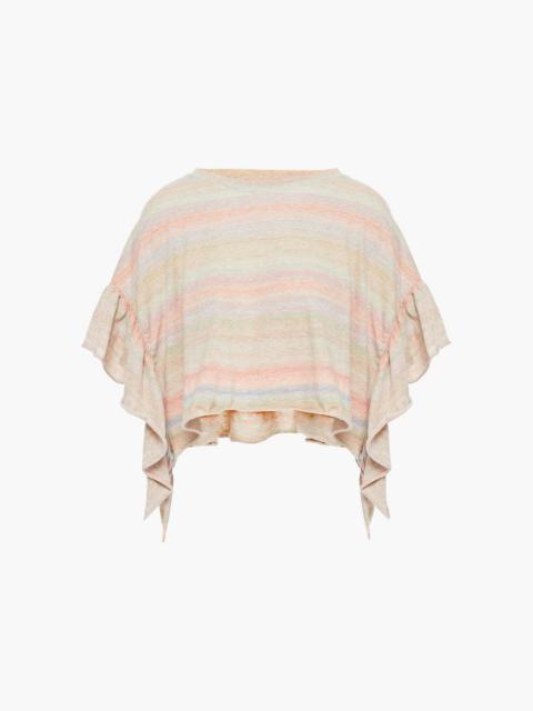 Other Designers Suzy cropped marled cotton-jersey top