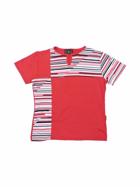 FENDI FENDI STRIPED RED T-SHIRT