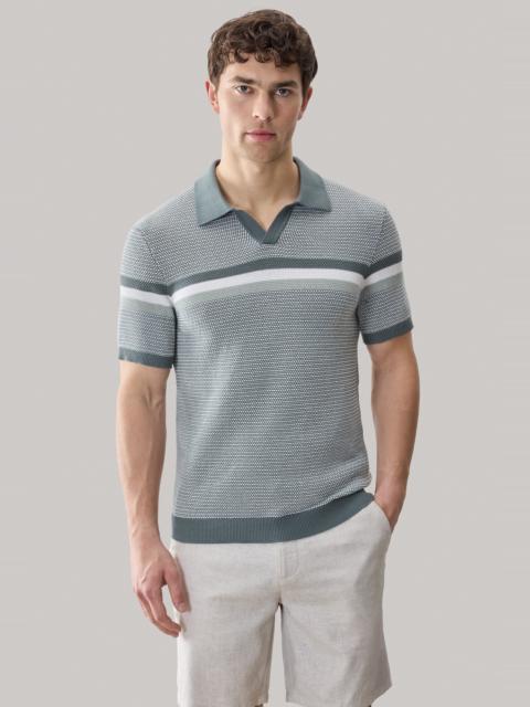 ROBERT BARAKETT Rourke Open Collar Sweater Polo