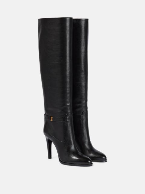 SAINT LAURENT Diane 105 leather knee-high boots