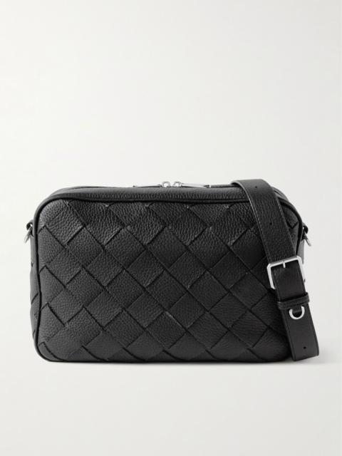 Bottega Veneta Intrecciato Full-Grain Leather Camera Bag Black