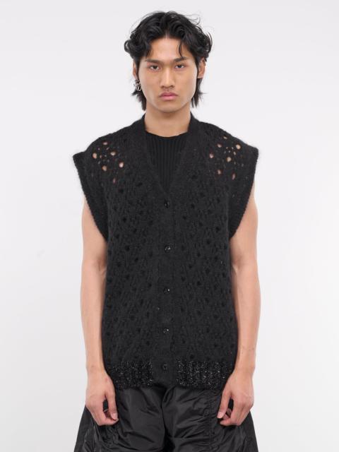Simone Rocha Tinsel Trim Knit Vest