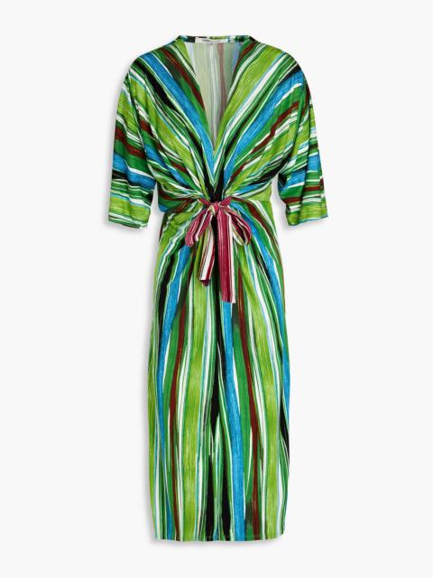 DIANE VON FURSTENBERG Liza striped jersey midi dress
