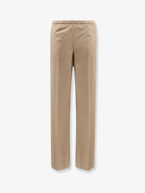 Moncler Moncler Cotton Trousers With Logo Patch