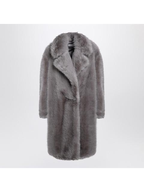 Sportmax Light Grey Faux Fur Coat Women