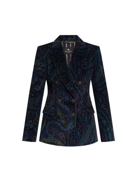 Etro corduroy double-breasted blazer