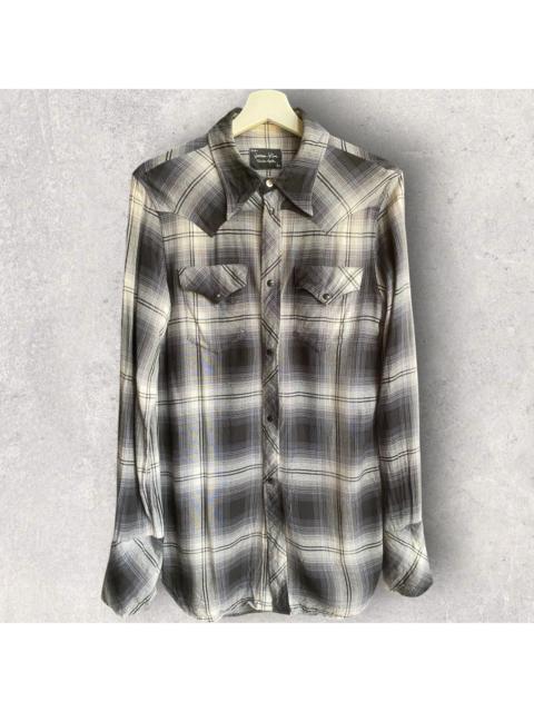 NUMBER (N)INE SS07 Plaid Rayon Western Shirt