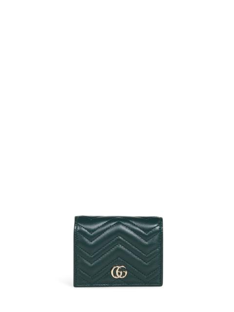 GUCCI Gucci Women Green Gg Marmont Card Case Wallet