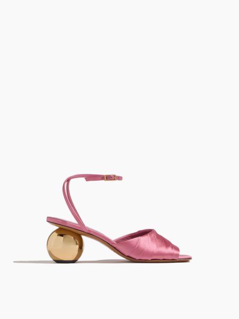 Marni Folded Satin Sandal in Pink