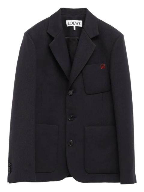 Loewe Loewe Wool Blazer Dark Navy Blue Men