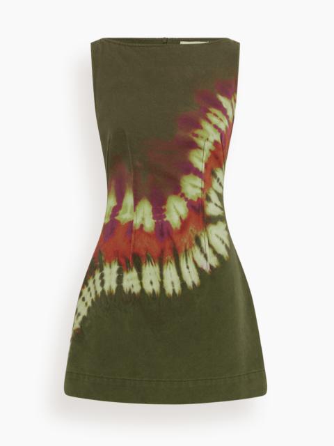 ALÉMAIS Marilyn Denim Mini Dress in Khaki