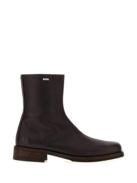 Our Legacy Our Legacy Men Dark Brown Leather Camion Ankle Boots