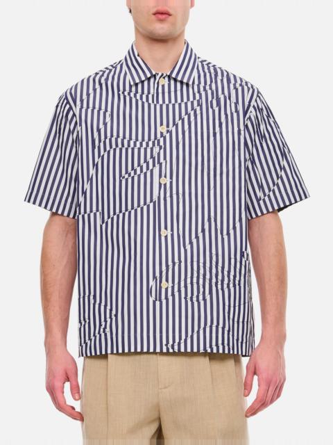 sacai Short-Sleeve Striped Shirt