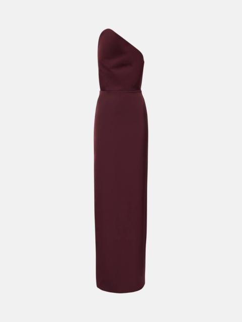 David Koma Asymmetric satin gown