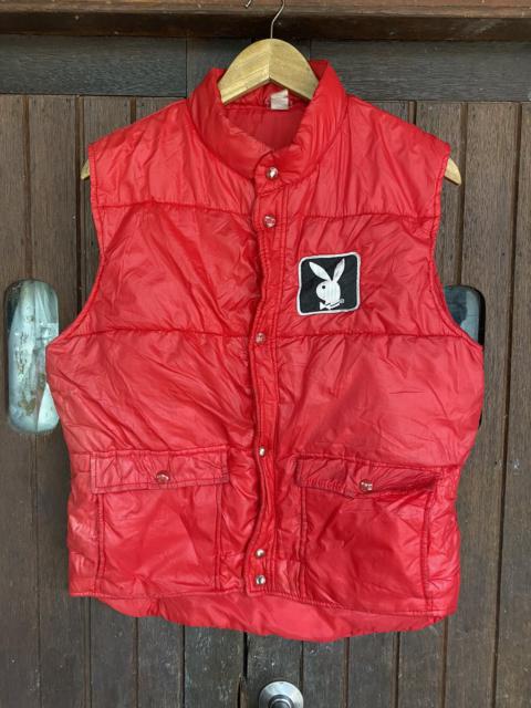 Other Designers Vintage - Playboy Puffy Vest Red Jackets