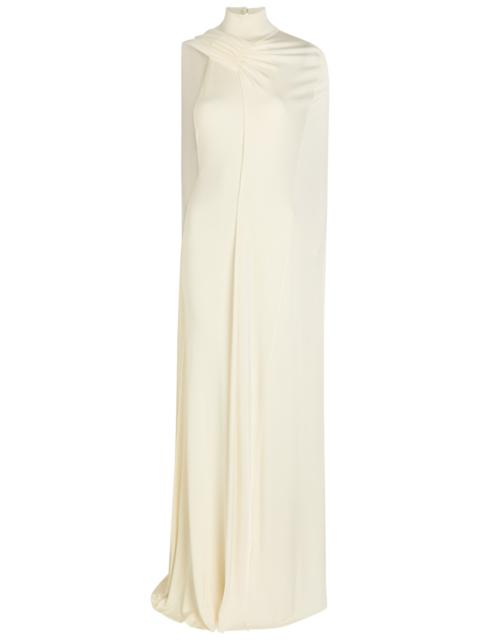 THE NEW ARRIVALS ILKYAZ OZEL The New Arrivals Ilkyaz Ozel Umay Cape-effect Stretch-jersey Gown