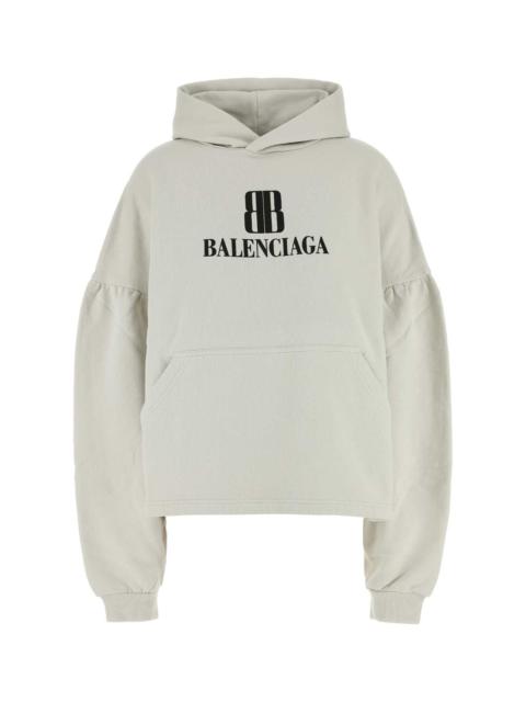 BALENCIAGA Balenciaga Women Chalk Cotton Oversize Sweatshirt