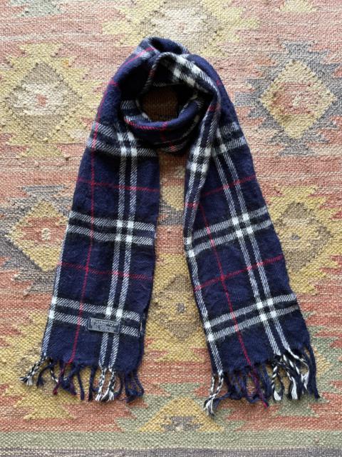Other Designers Vintage - Vintage burberrys classic check blue wool scarf