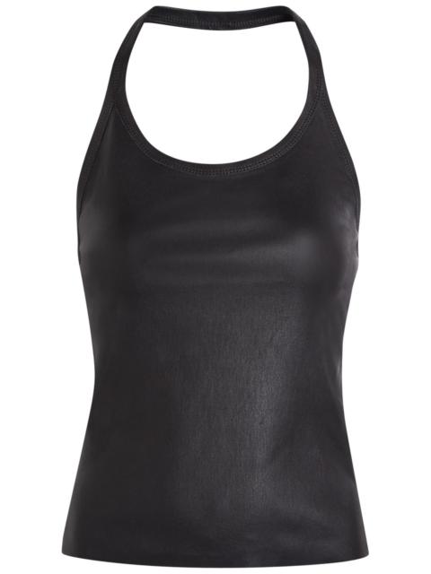 STOULS Stouls Cherry Halterneck Stretch-leather top