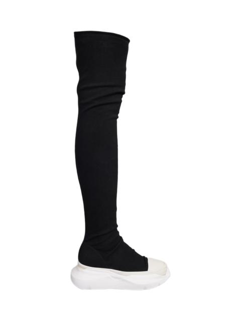 Abstract Stockings Sneakers In Black Cotton