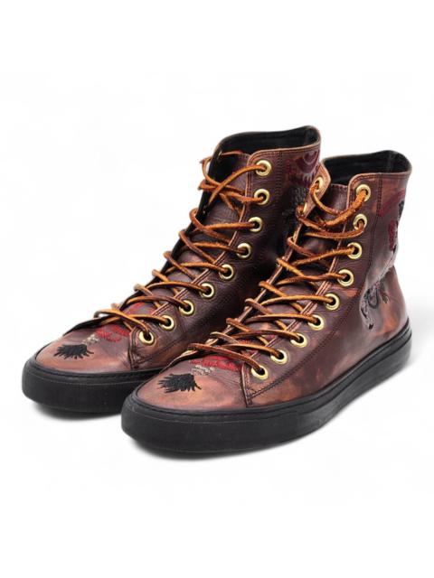 Chuck Taylor Pusha T Dragon Embroidered Sneakers Brown US 13