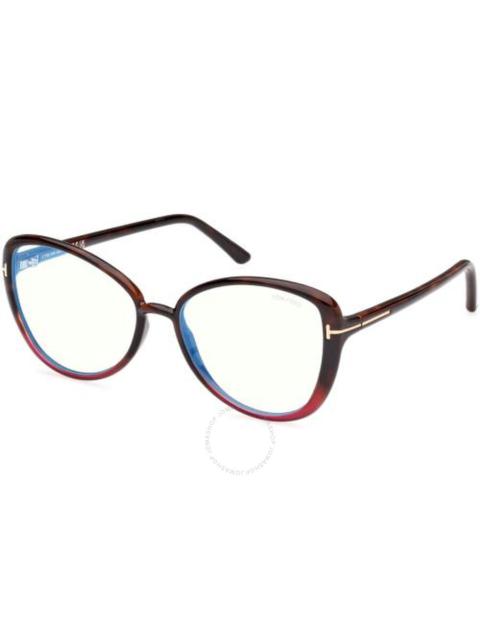 TOM FORD Tom Ford Blue Light Block Butterfly Ladies Eyeglasses FT5907-B 055 55