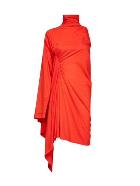 BALENCIAGA Balenciaga Women Sunset Red Draped Midi Dress