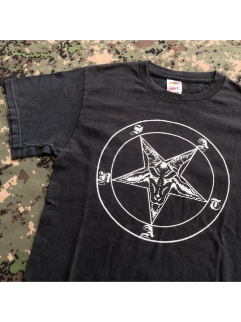 Other Designers Vintage - Vtg Satan Sigil Of Baphomet Pentagram Tshirt
