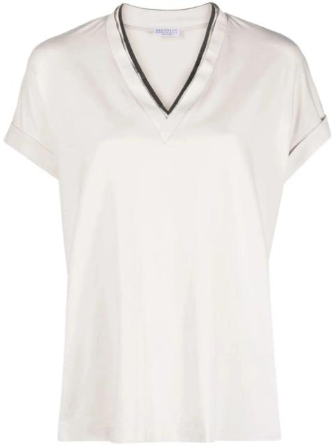 Brunello Cucinelli Brunello Cucinelli Women T-Shirt With `Precious` Neckline
