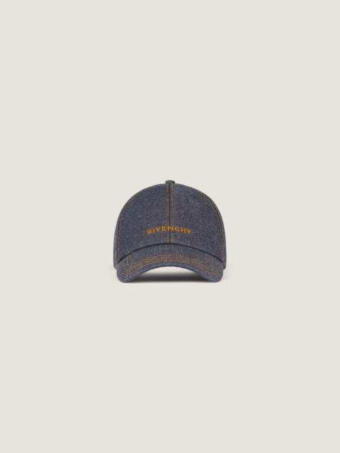 Givenchy GIVENCHY EMBROIDERED CAP IN DENIM