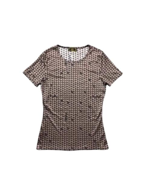 FENDI Vintage Fendi Mare Geometric FF Logo Pattern Short Sleeves