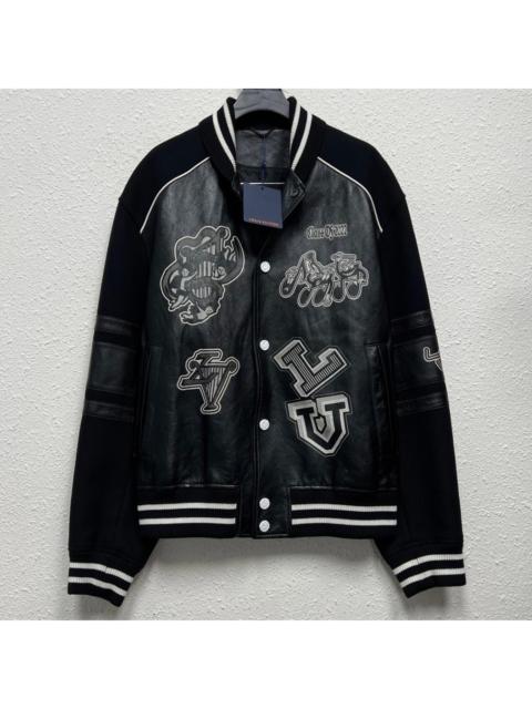 Louis Vuitton Louis Vuitton runway graffiti musical note logo baseball jacket