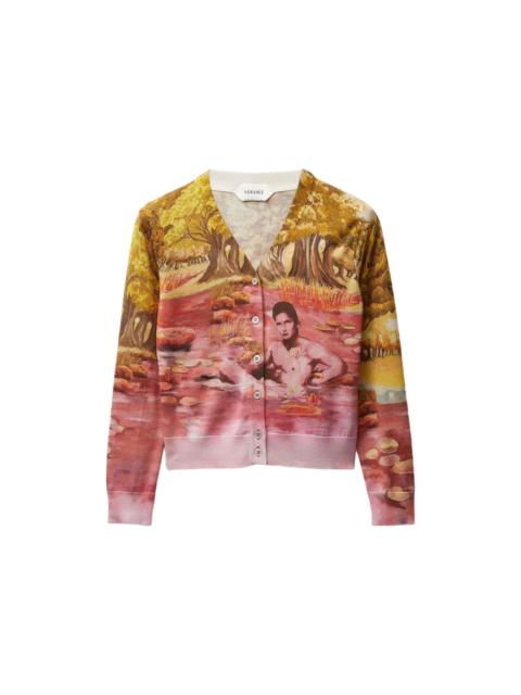 VERSACE Printed Silk Cardigan