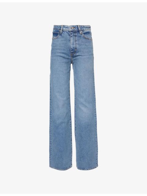 FRAME The Arrow high-rise bootcut-leg stretch-denim jeans